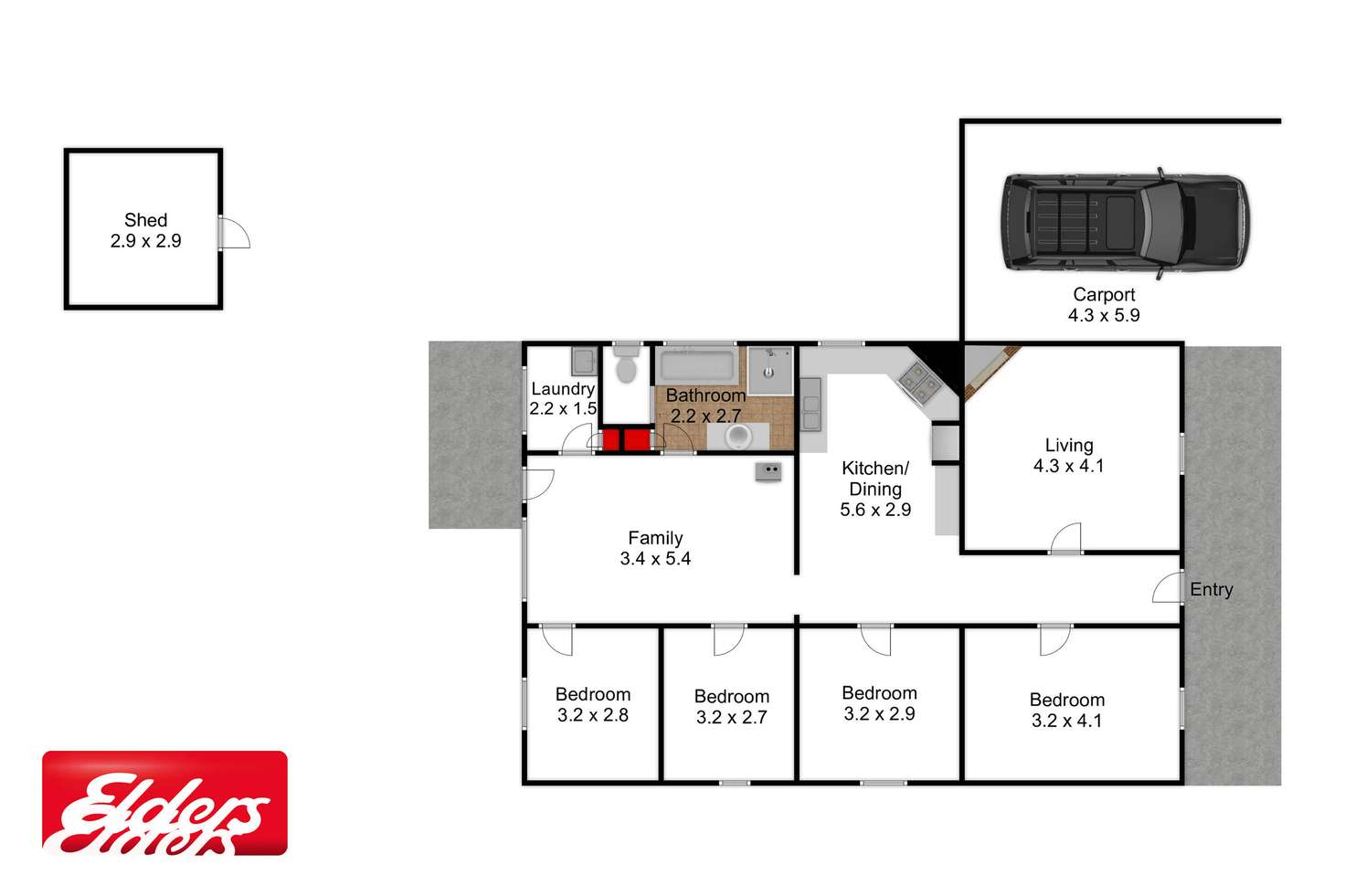 Floorplan of Homely house listing, 51 Bland Street, Yarram VIC 3971