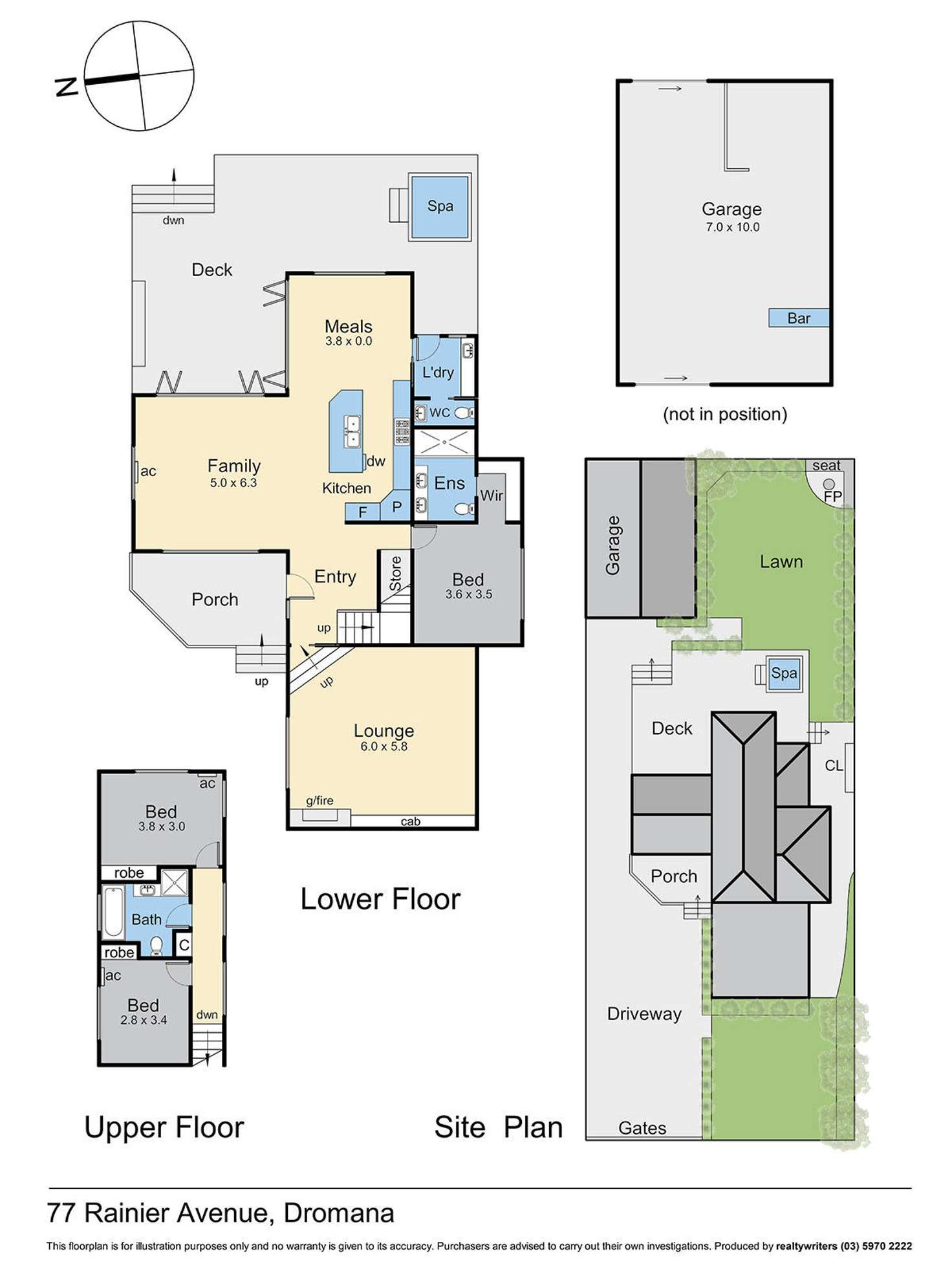 Floorplan of Homely house listing, 77 Rainier Avenue, Dromana VIC 3936