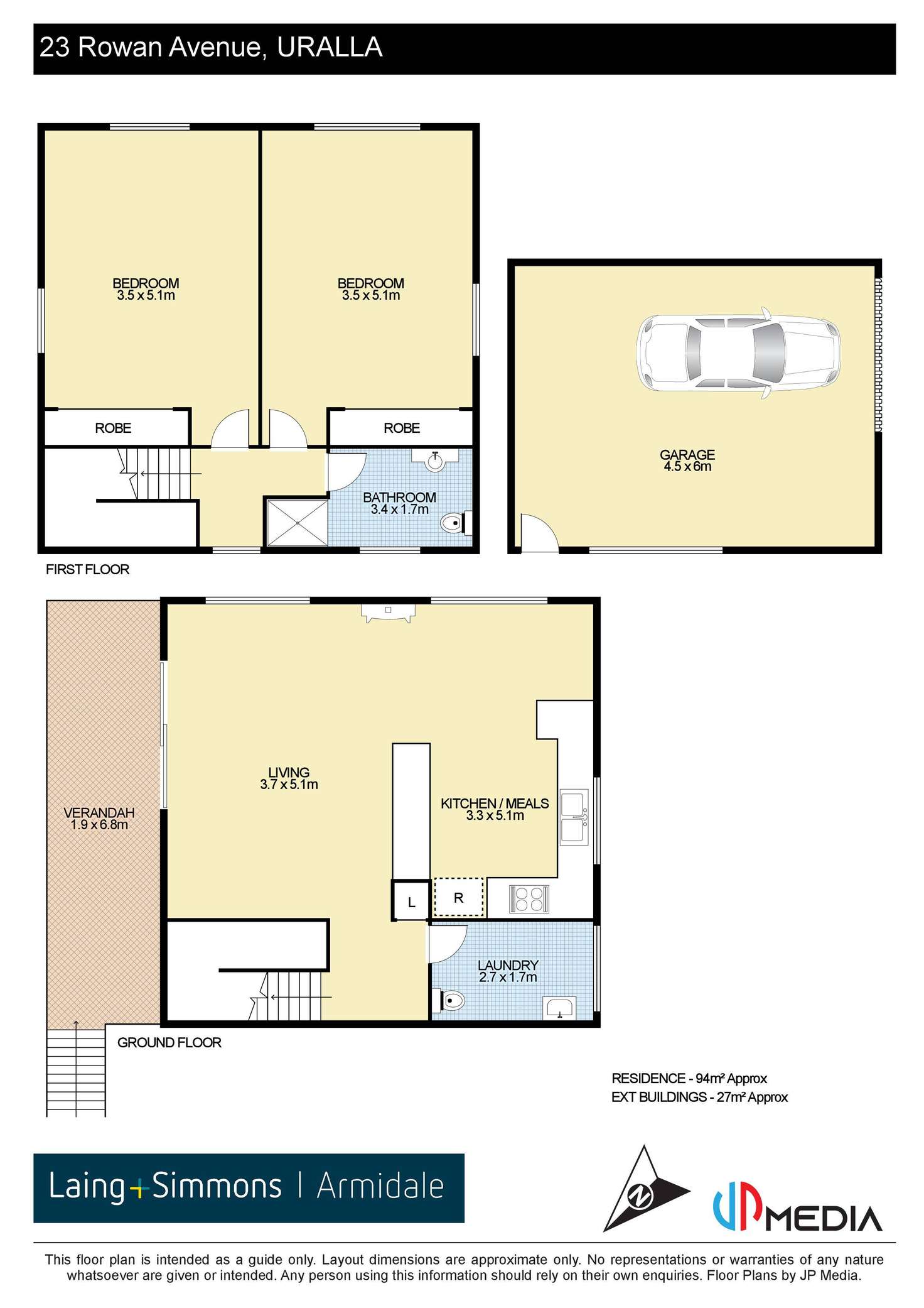 Floorplan of Homely house listing, 23 Rowan Avenue, Uralla NSW 2358