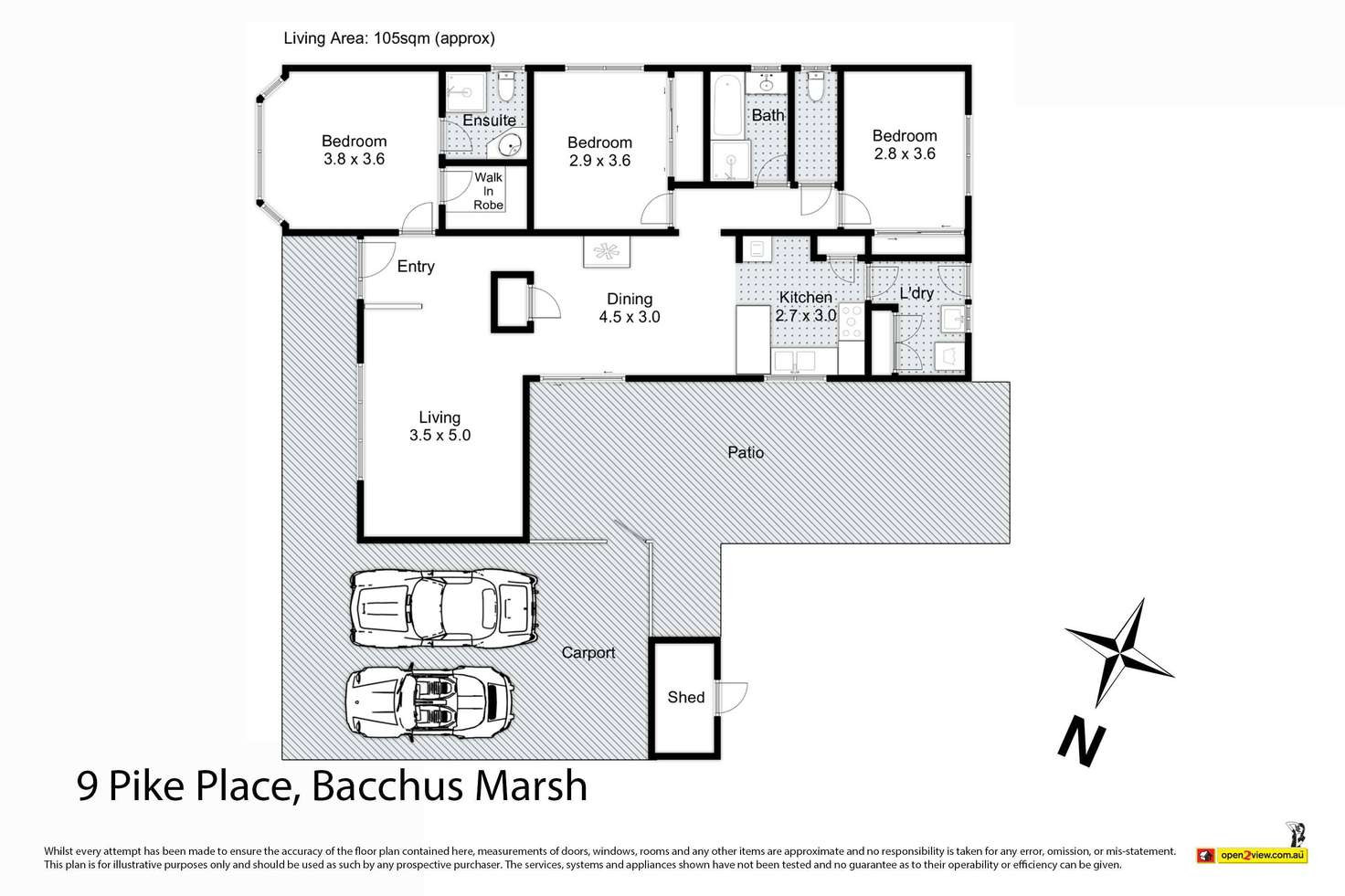 Floorplan of Homely house listing, 9 Pike Place, Bacchus Marsh VIC 3340