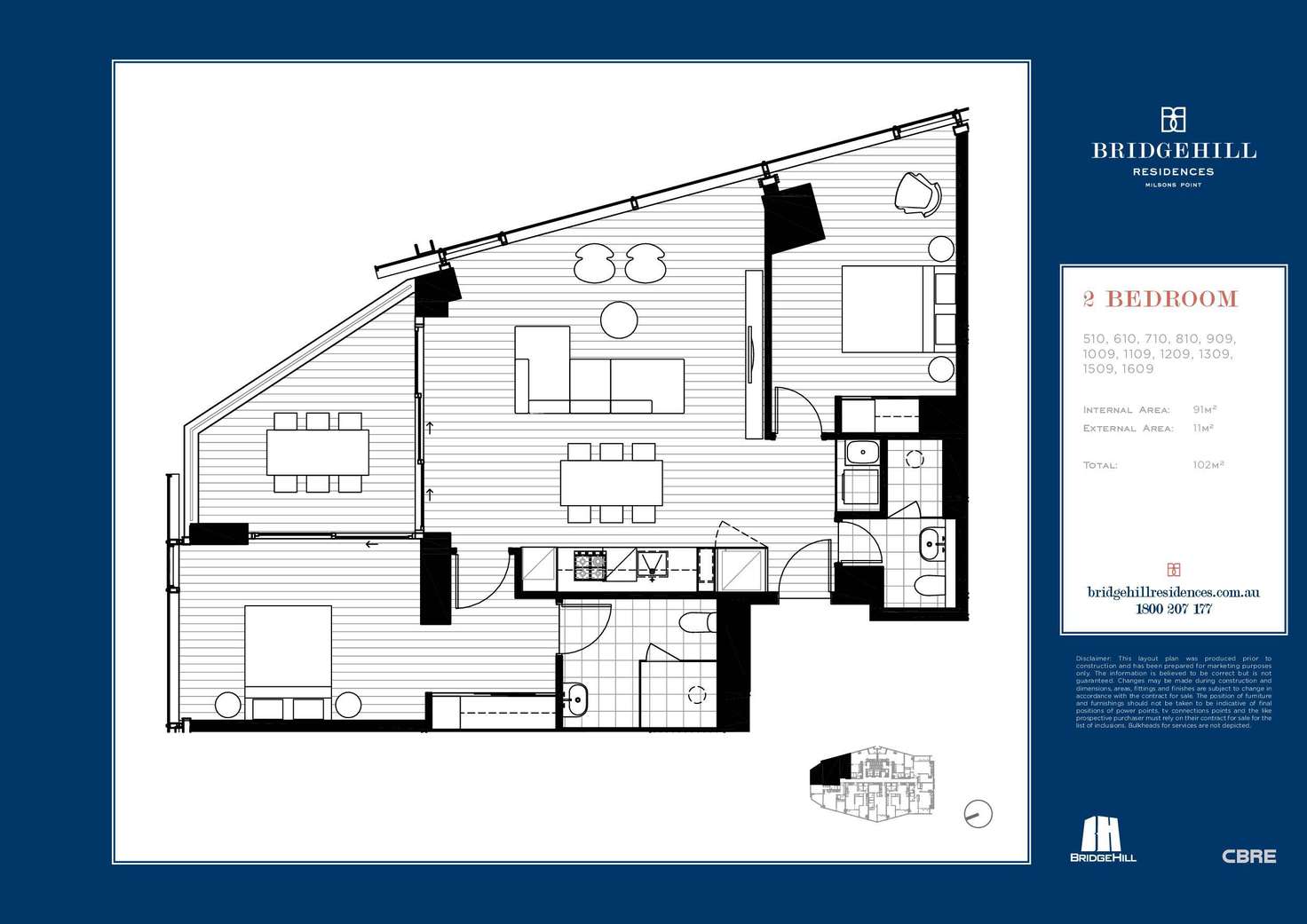 Floorplan of Homely apartment listing, 710/80 Alfred Street, Milsons Point NSW 2061