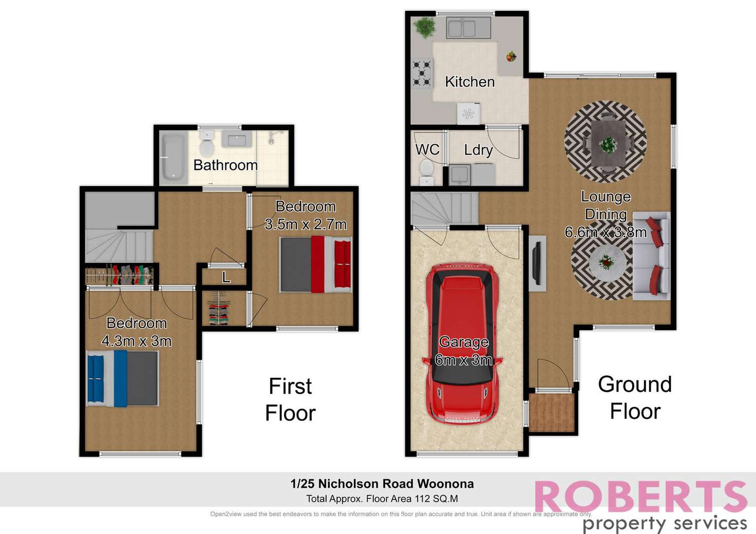 Floorplan of Homely townhouse listing, 1/25 Nicholson Road, Woonona NSW 2517