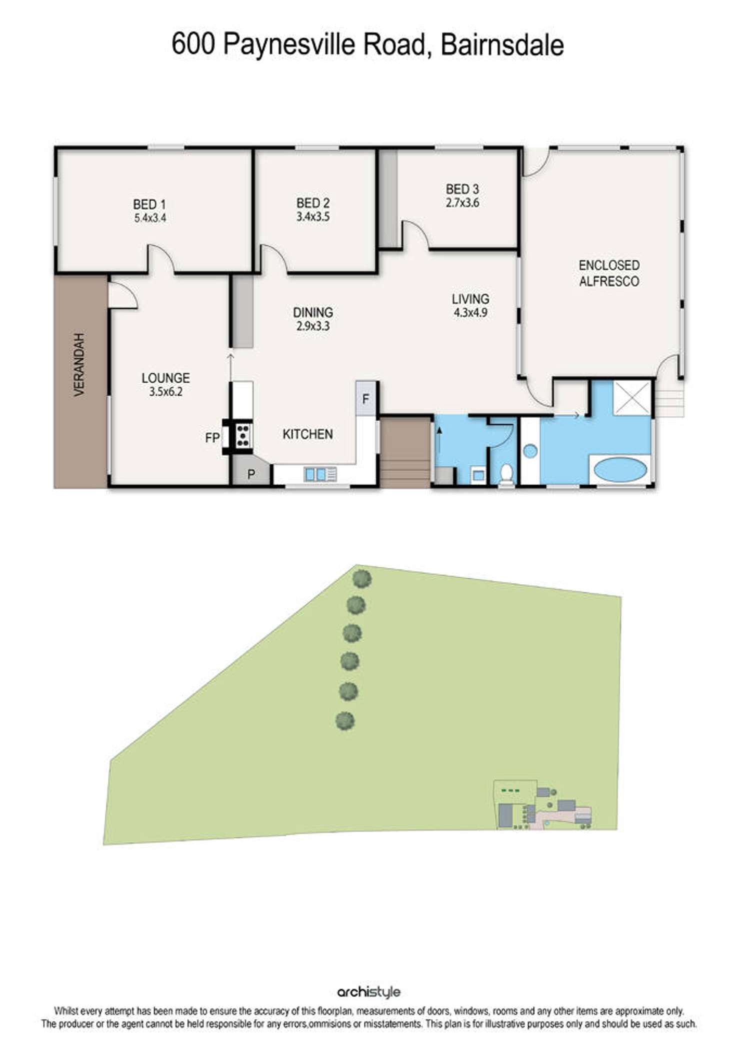Floorplan of Homely house listing, 600 Paynesville Road, Bairnsdale VIC 3875