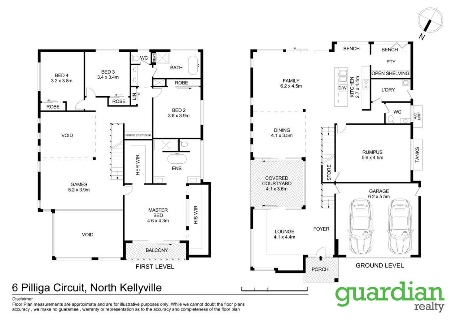 Floorplan of Homely house listing, 6 Pilliga Circuit, North Kellyville NSW 2155