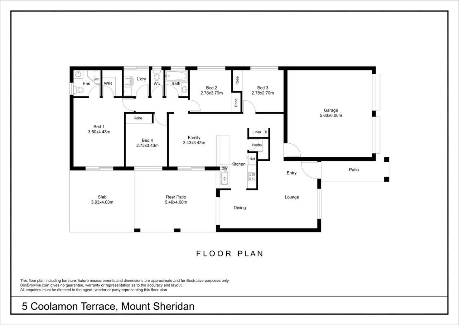 Floorplan of Homely house listing, 5 Coolamon Terrace, Mount Sheridan QLD 4868