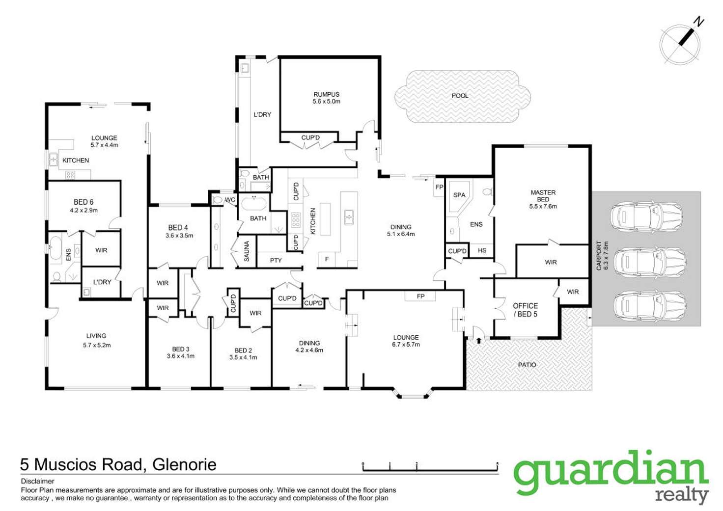 Floorplan of Homely house listing, 5 Muscios Road, Glenorie NSW 2157