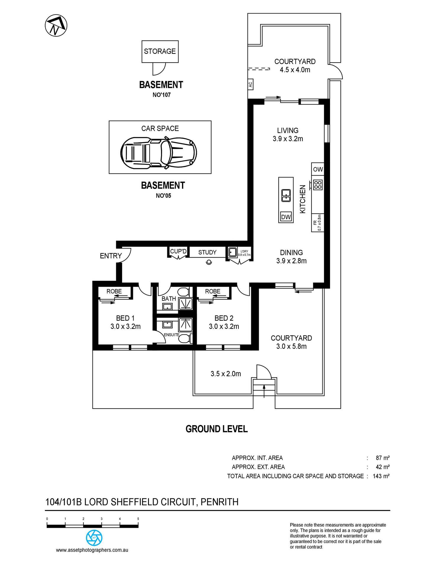 Floorplan of Homely apartment listing, 104/101B Lord Sheffield Circuit, Penrith NSW 2750