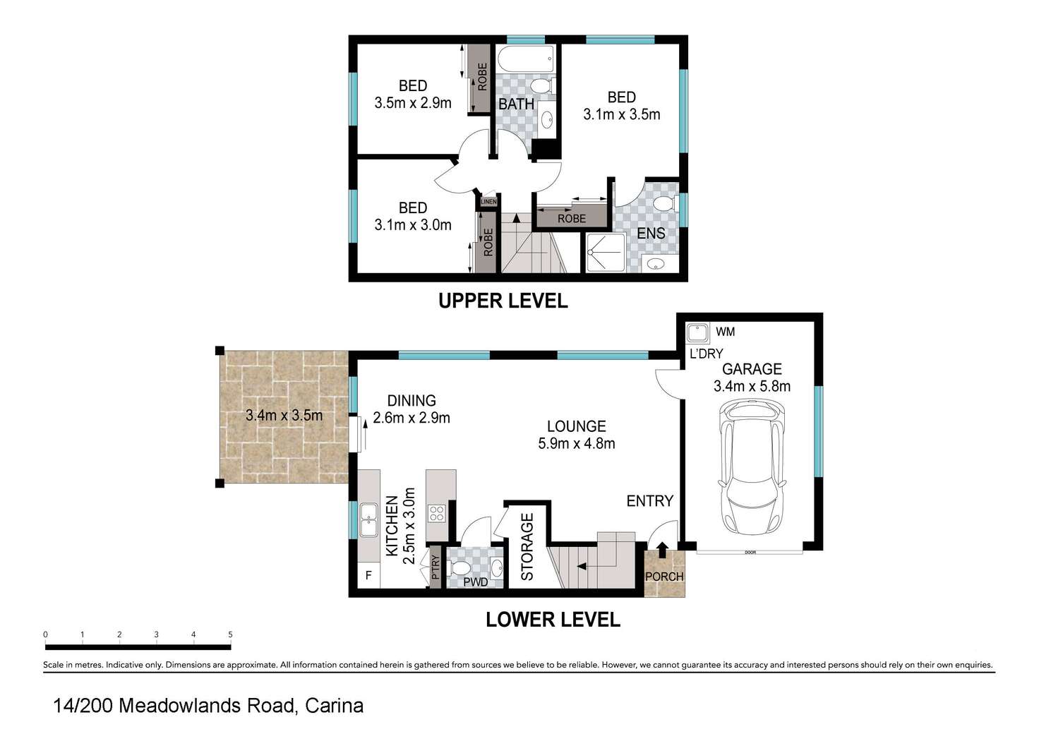 Floorplan of Homely townhouse listing, 14/200 Meadowlands Road, Carina QLD 4152