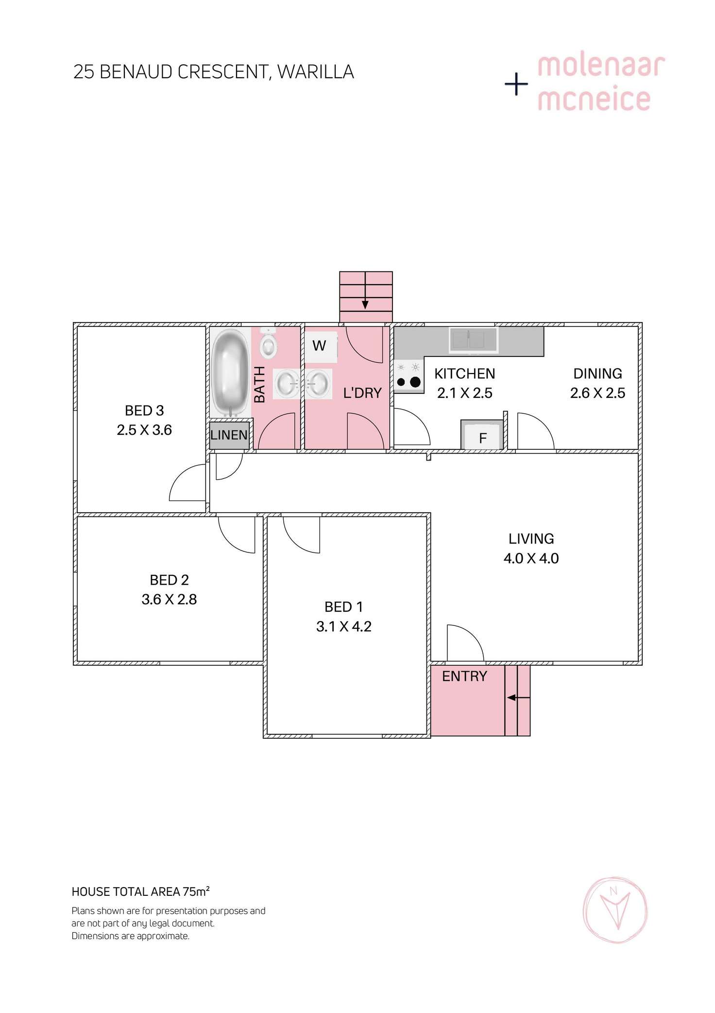Floorplan of Homely house listing, 25 Benaud Crescent, Warilla NSW 2528