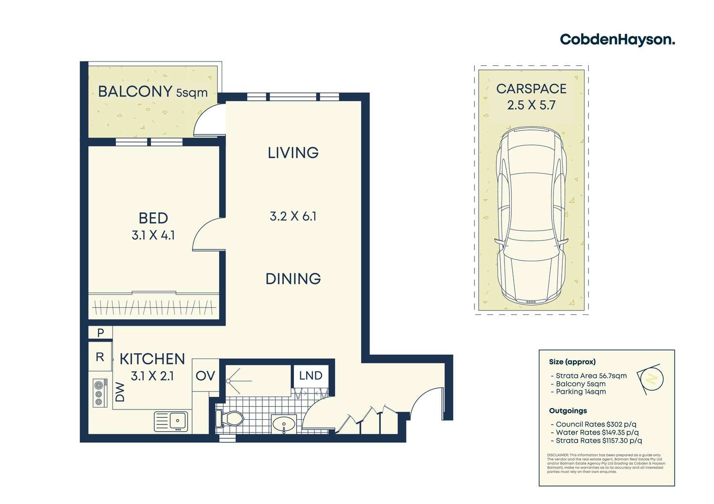 Floorplan of Homely apartment listing, 27/2 Pearson Street, Balmain East NSW 2041