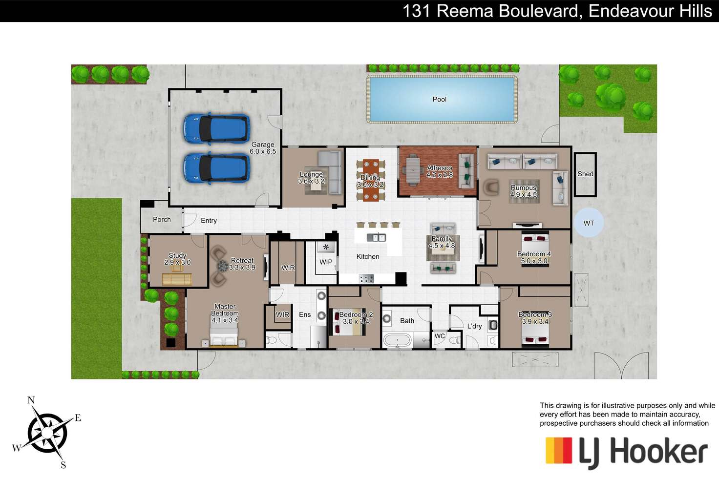 Floorplan of Homely house listing, 131 Reema Boulevard, Endeavour Hills VIC 3802