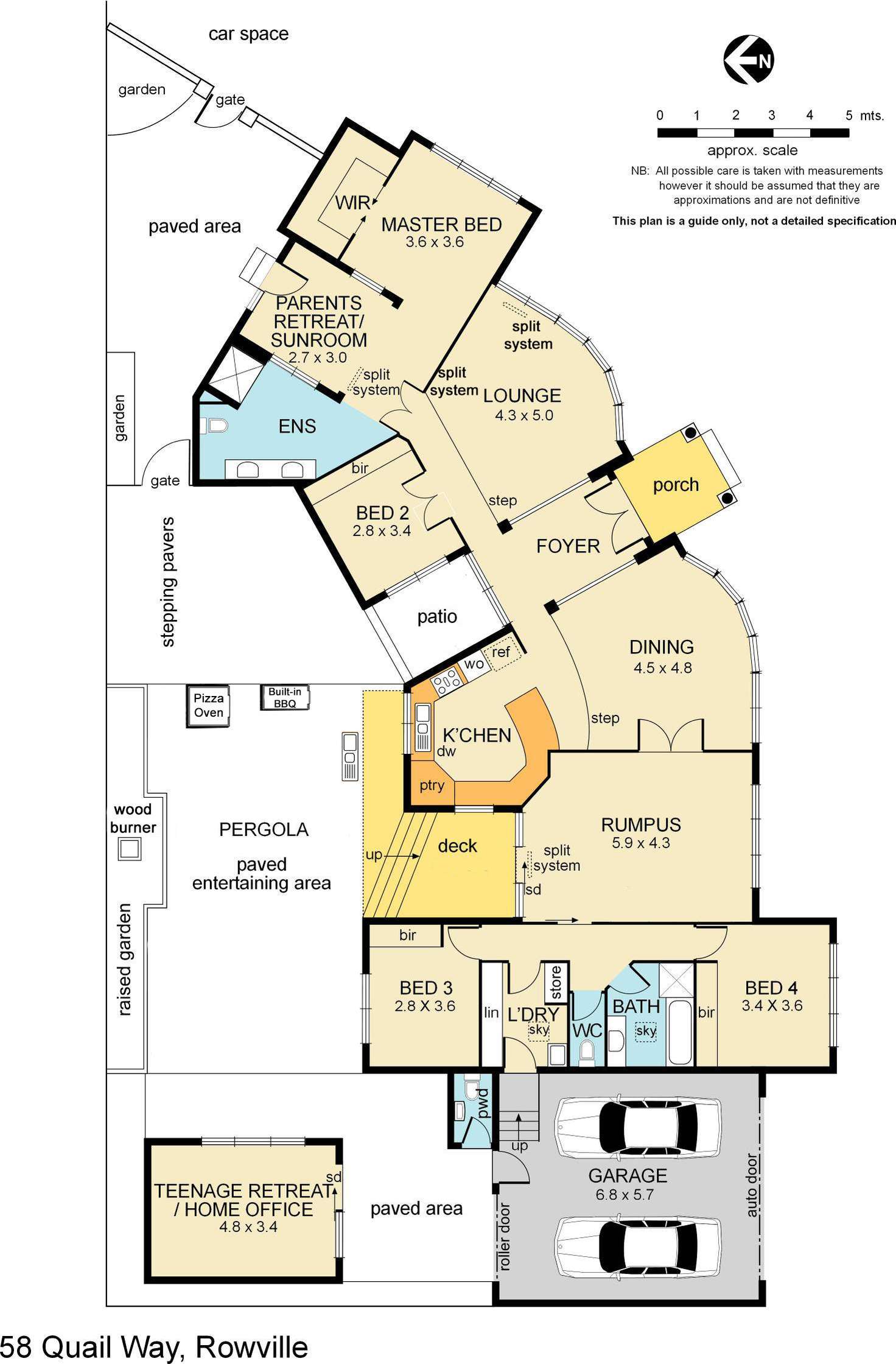 Floorplan of Homely house listing, 58 Quail Way, Rowville VIC 3178