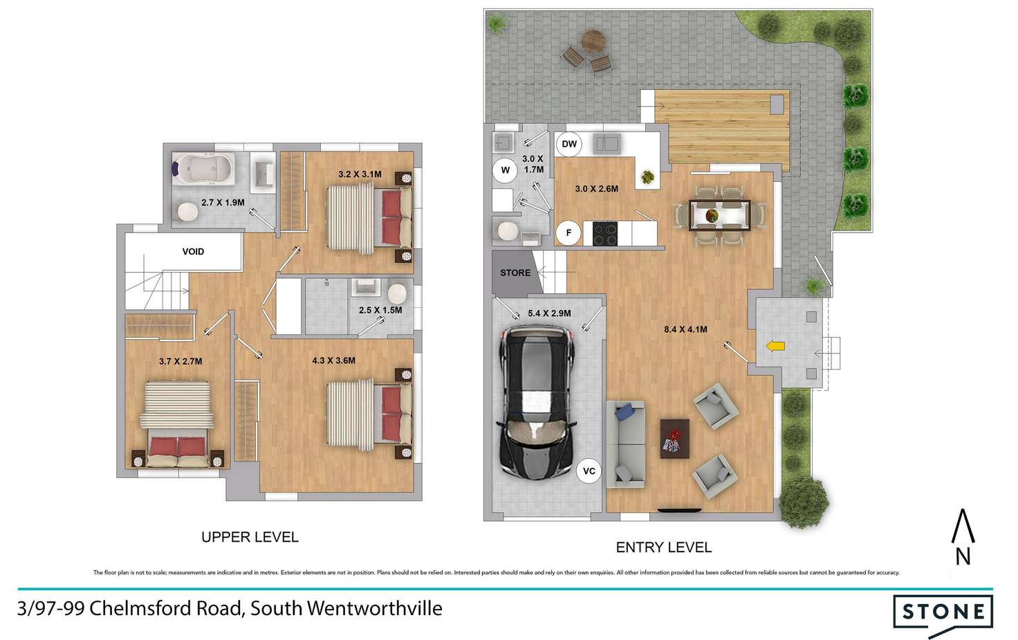 Floorplan of Homely townhouse listing, 3/97-99 Chelmsford Road, South Wentworthville NSW 2145