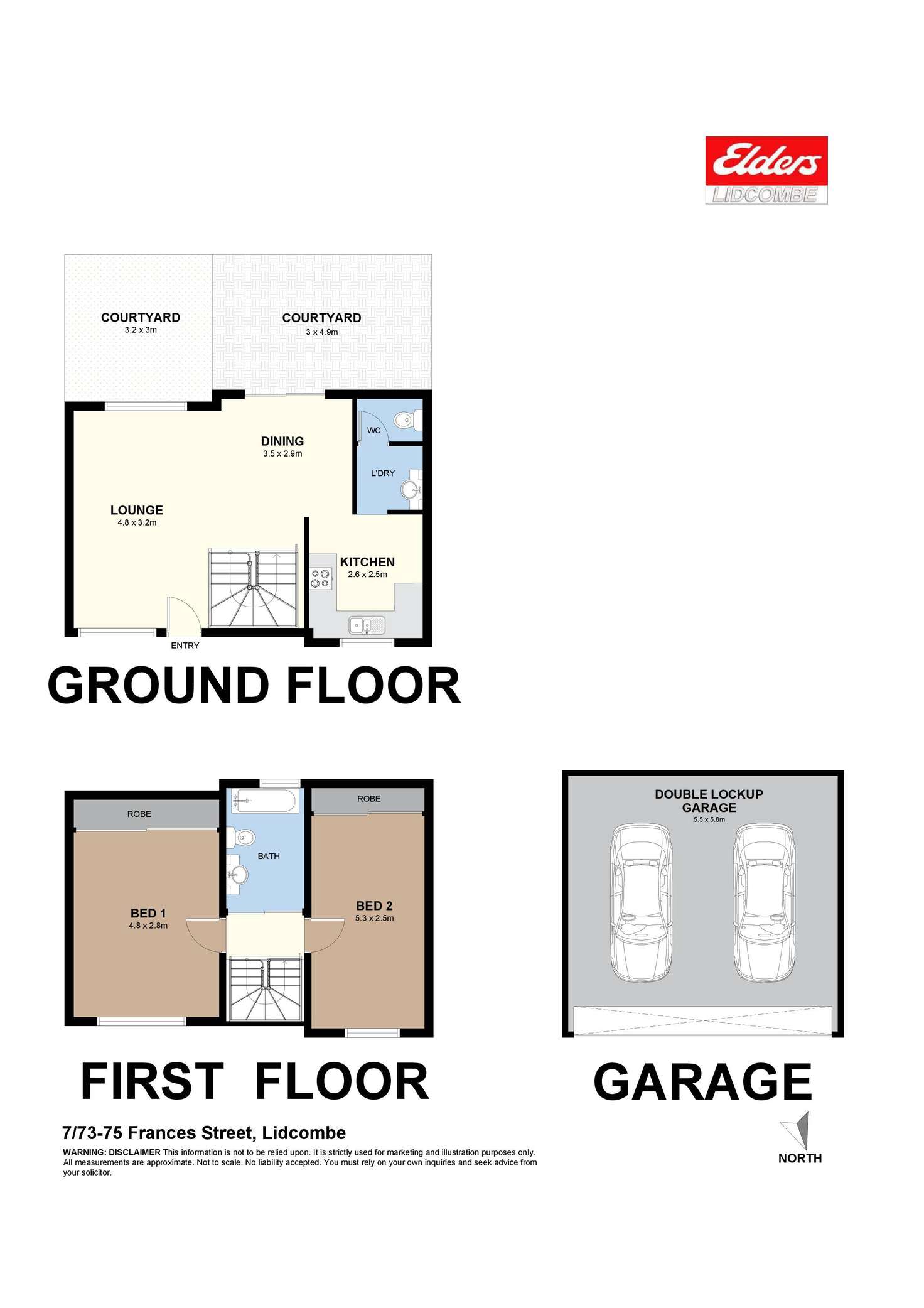 Floorplan of Homely townhouse listing, 7/73-75 Frances Street, Lidcombe NSW 2141