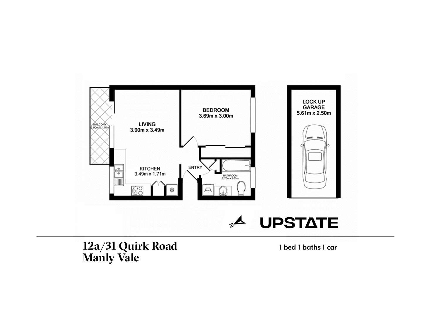 Floorplan of Homely unit listing, 12A/31 Quirk Road, Manly Vale NSW 2093