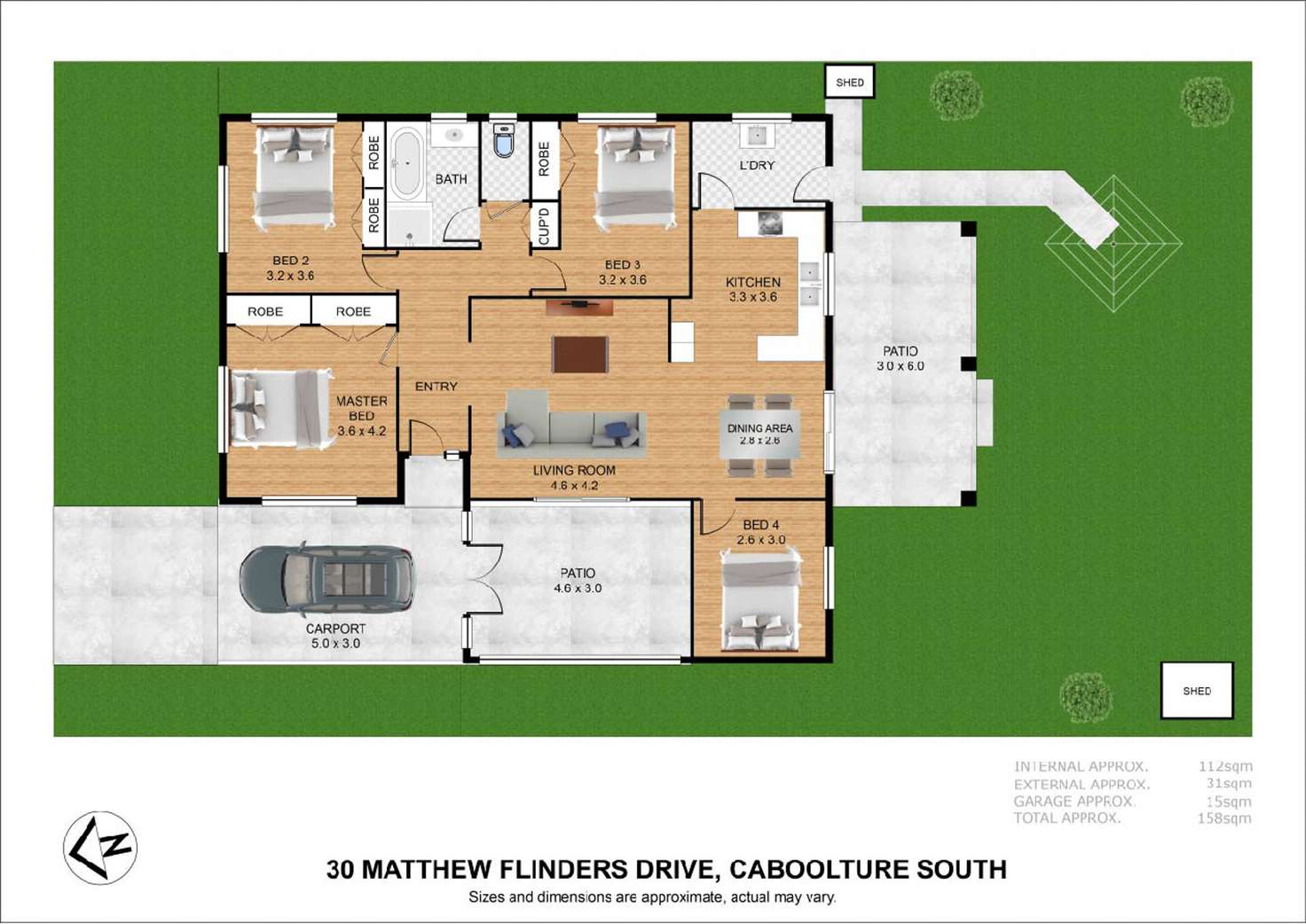 Floorplan of Homely house listing, 30 Matthew Flinders Drive, Caboolture South QLD 4510