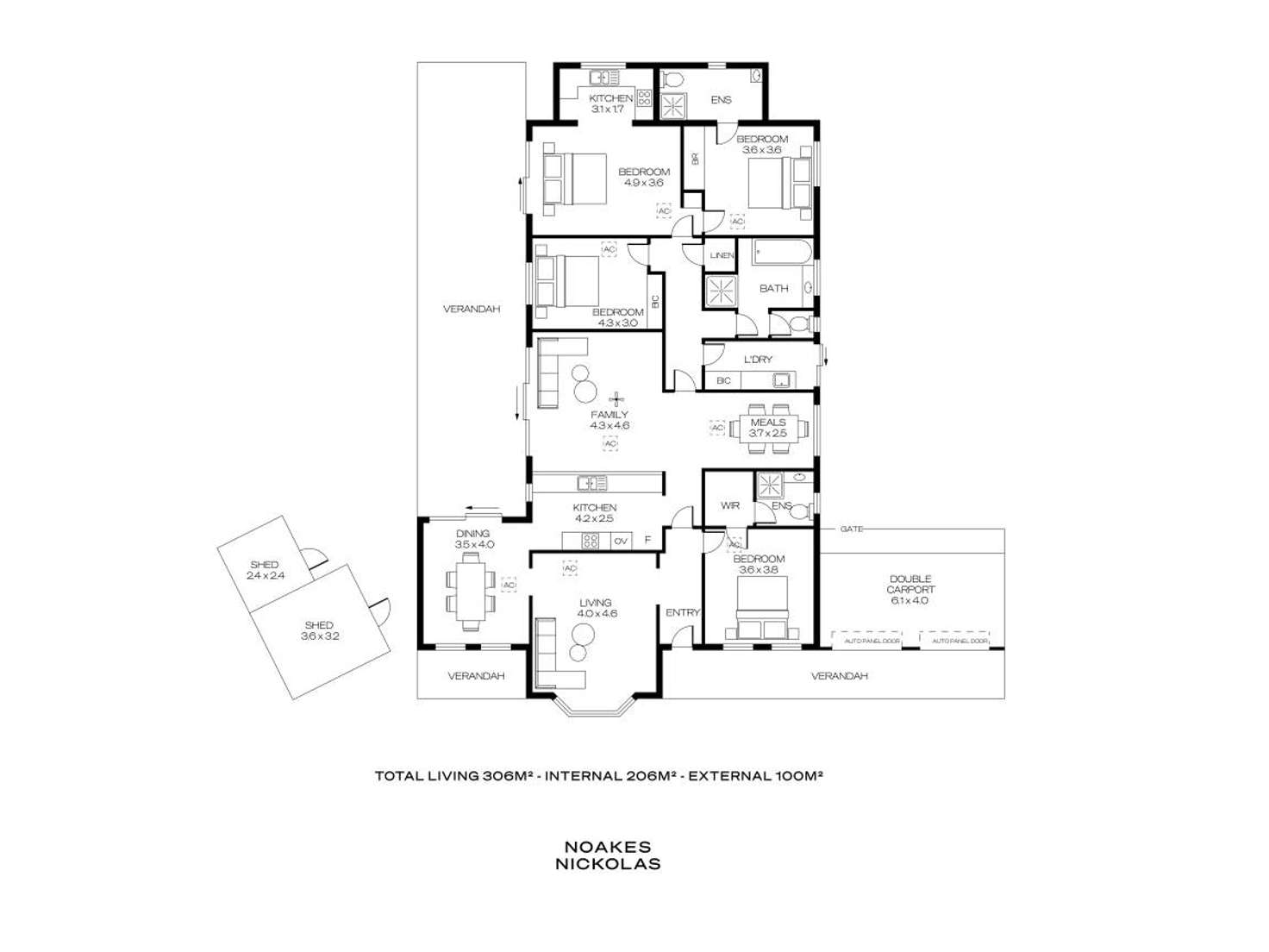 Floorplan of Homely house listing, 6 Bredford Grove, Andrews Farm SA 5114