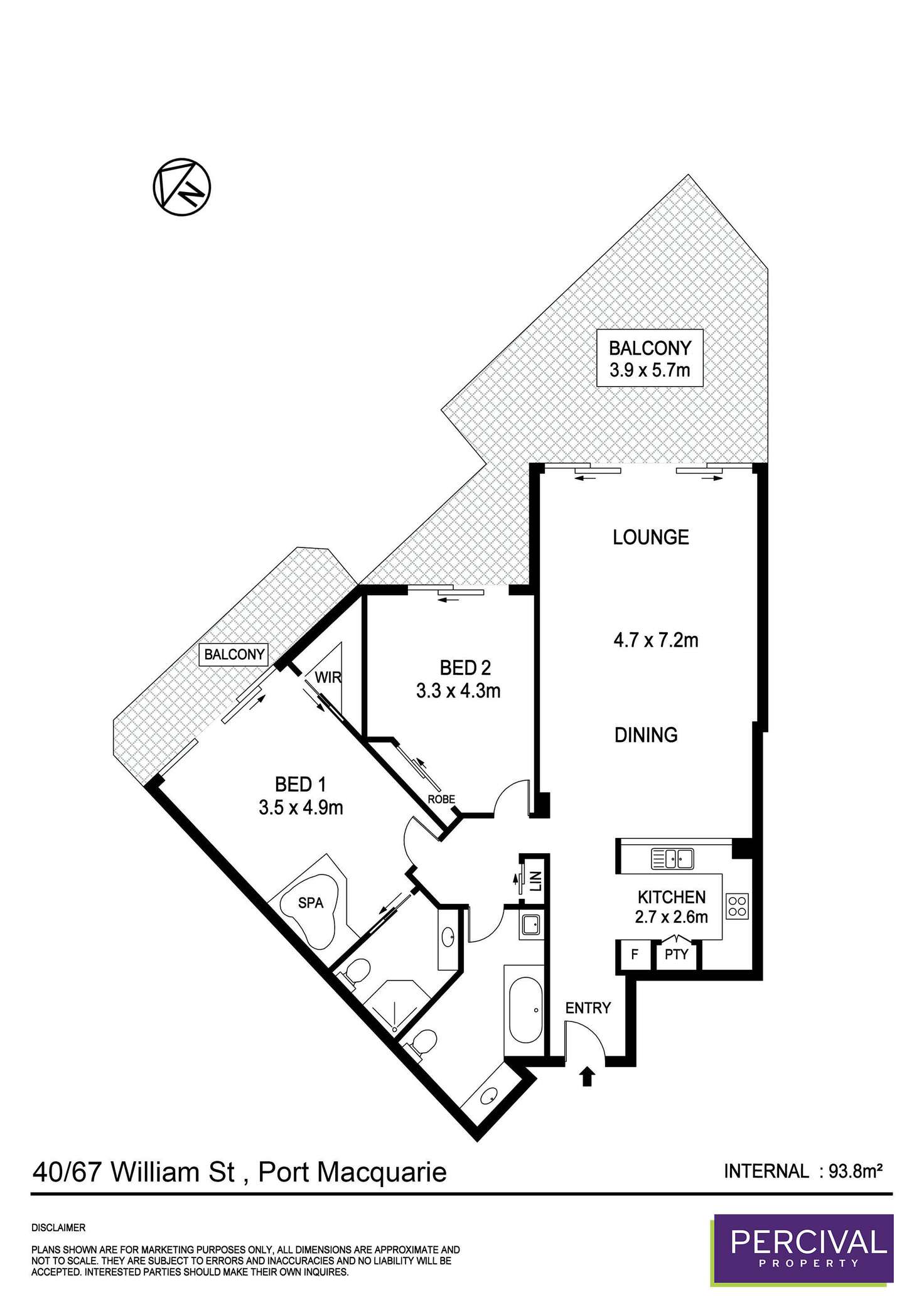 Floorplan of Homely unit listing, 40/67 William Street, Port Macquarie NSW 2444