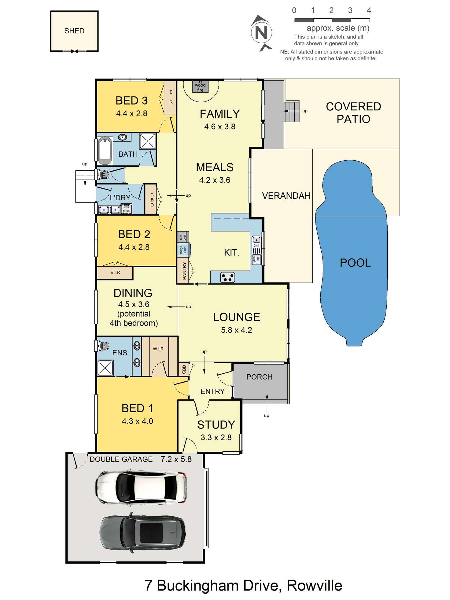 Floorplan of Homely house listing, 7 Buckingham Drive, Rowville VIC 3178