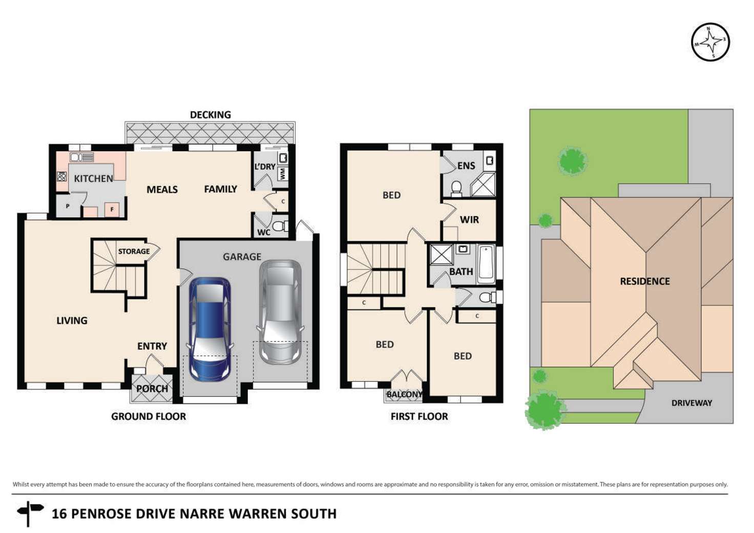 Floorplan of Homely house listing, 16 Penrose Drive, Narre Warren South VIC 3805