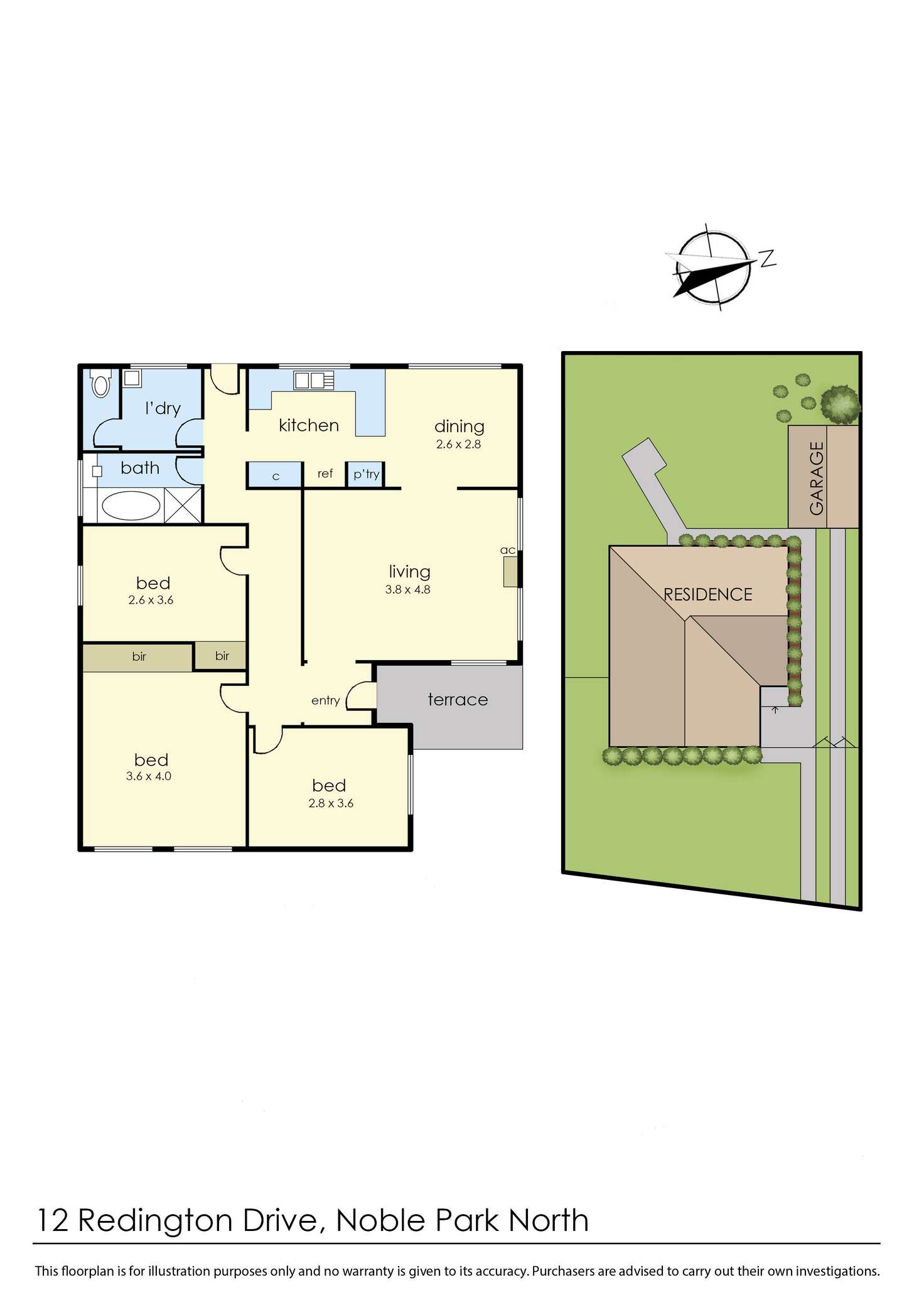 Floorplan of Homely house listing, 12 Redington Drive, Noble Park North VIC 3174
