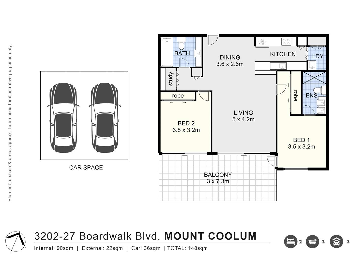 Floorplan of Homely unit listing, 3202/27 Boardwalk Boulevard, Mount Coolum QLD 4573