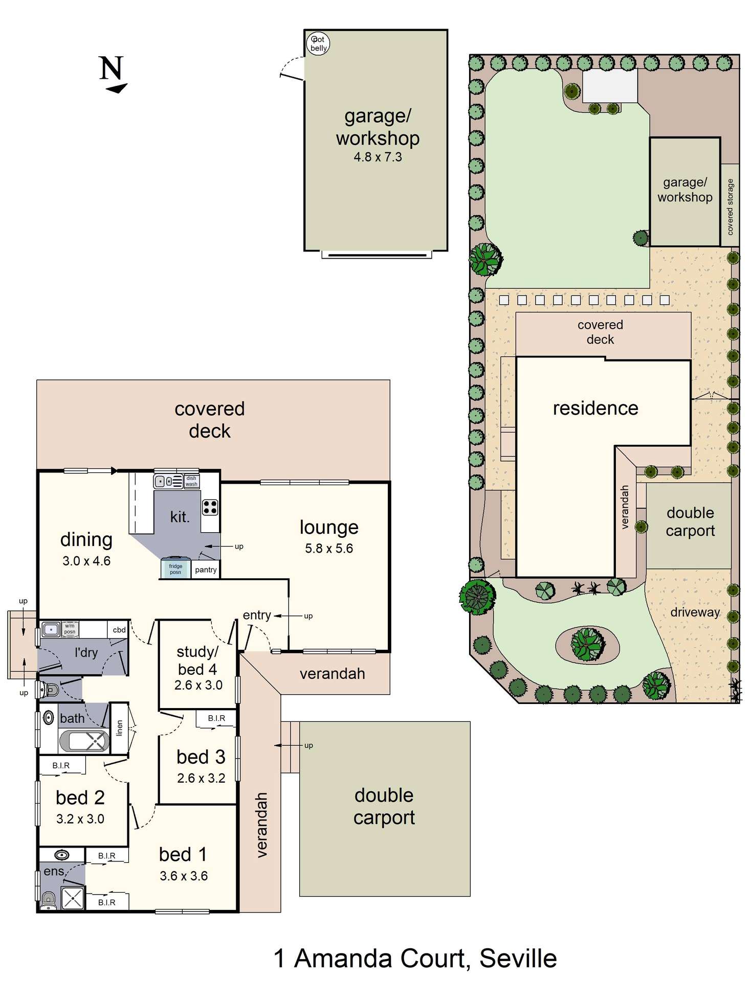 Floorplan of Homely house listing, 1 Amanda Court, Seville VIC 3139