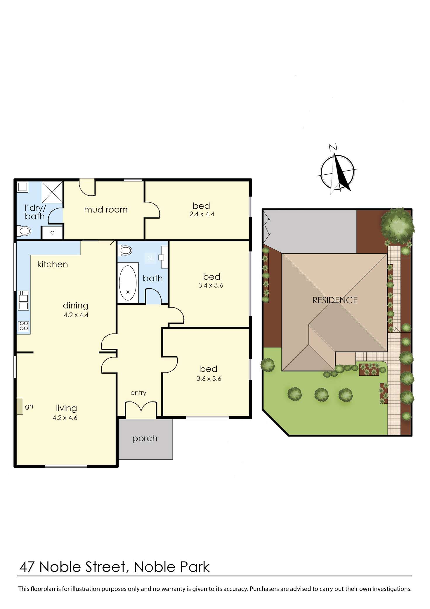 Floorplan of Homely house listing, 47 Noble Street, Noble Park VIC 3174