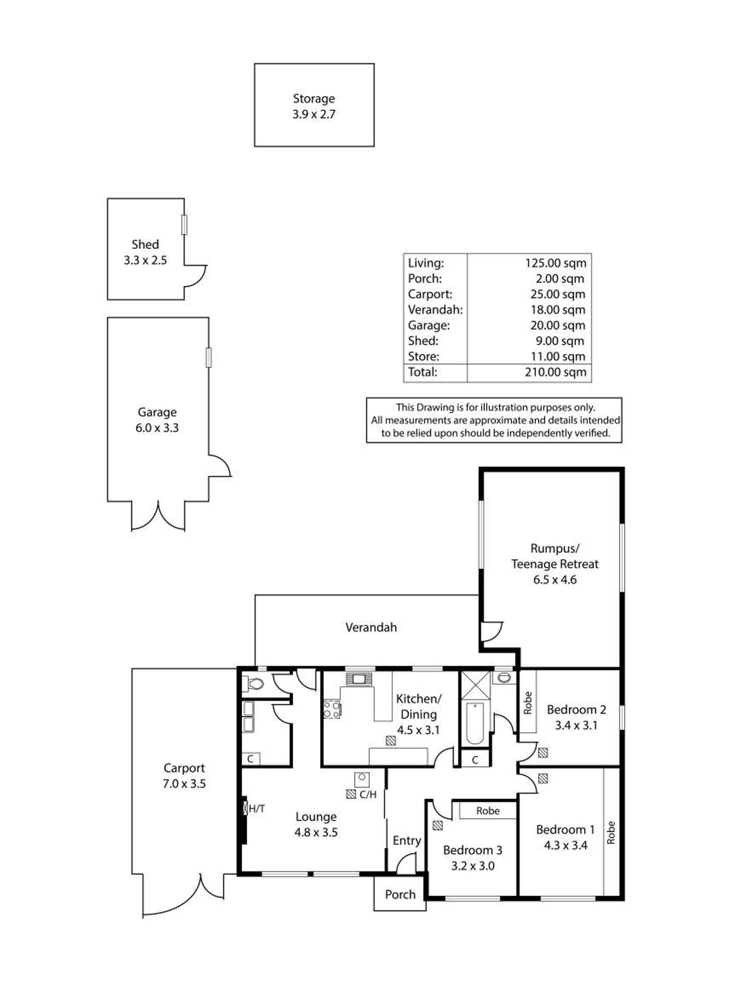 Floorplan of Homely house listing, 1 Price Street, Plympton Park SA 5038