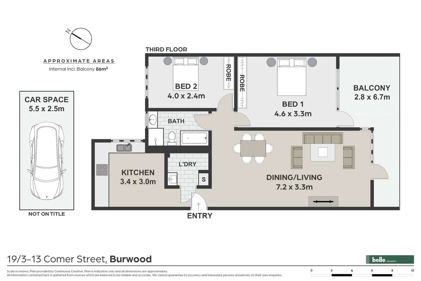Floorplan of Homely apartment listing, 19/3-13 Comer Street, Burwood NSW 2134