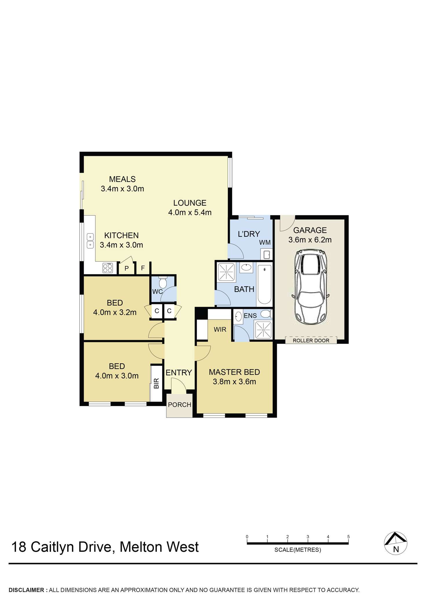 Floorplan of Homely house listing, 18 Caitlyn Drive, Melton West VIC 3337