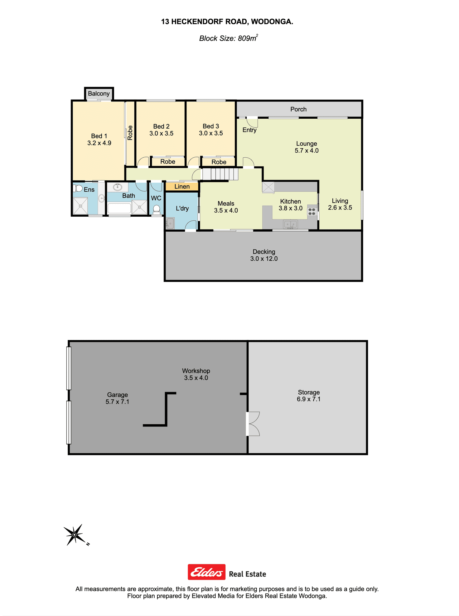 Floorplan of Homely house listing, 13 Heckendorf Road, Wodonga VIC 3690