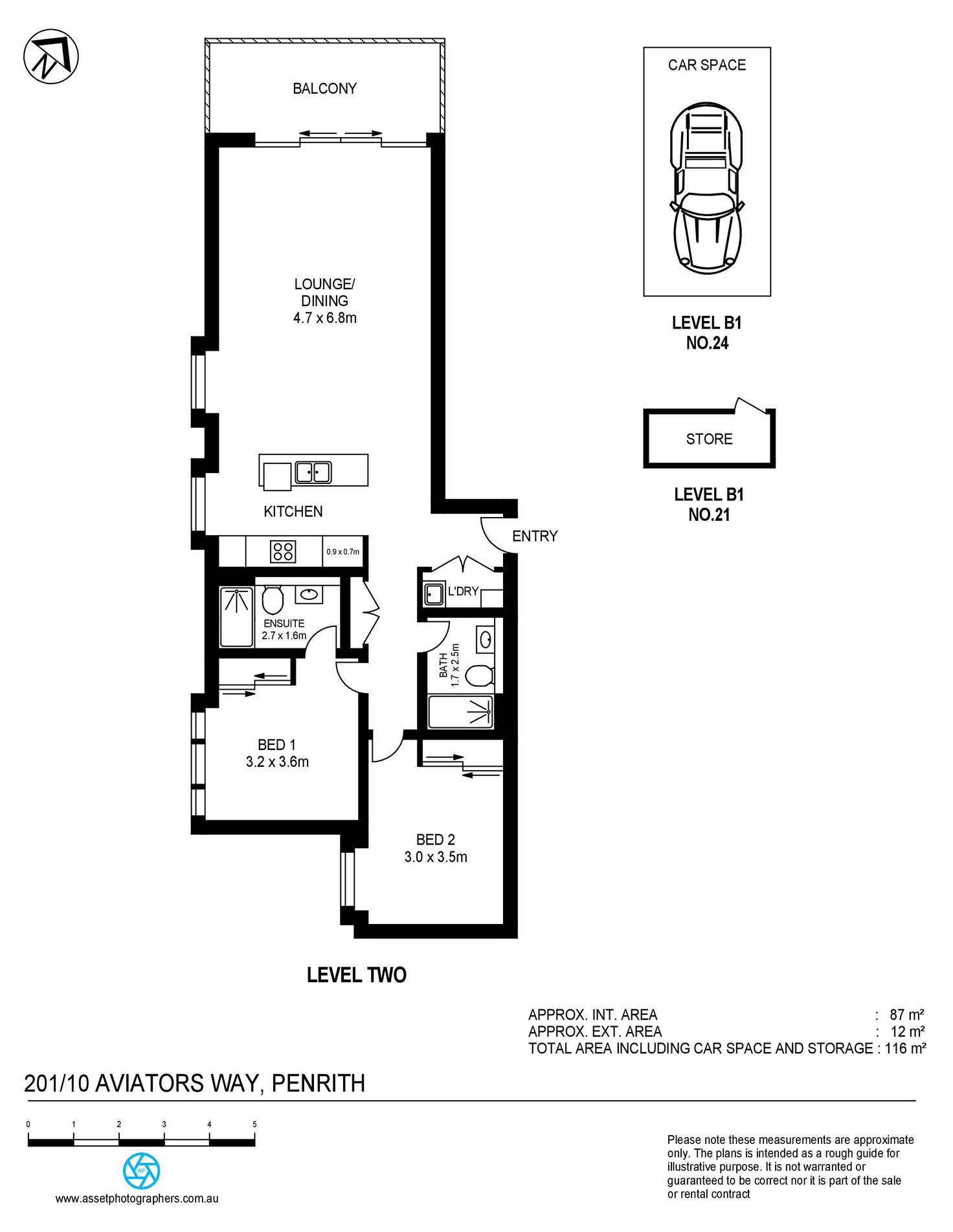 Floorplan of Homely apartment listing, 201/10 Aviators Way, Penrith NSW 2750