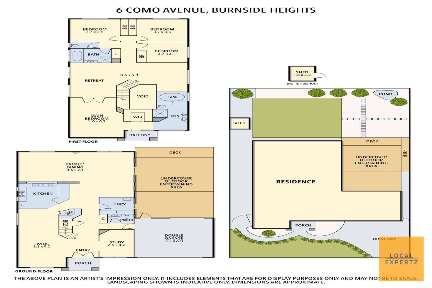 Floorplan of Homely house listing, 6 Como Avenue, Burnside Heights VIC 3023
