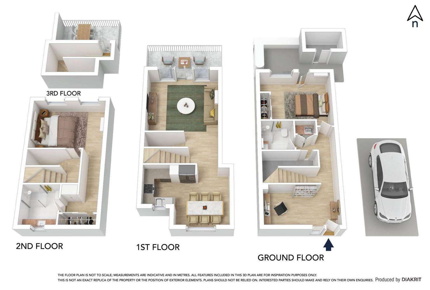 Floorplan of Homely townhouse listing, 18E Houston Street, Epping VIC 3076