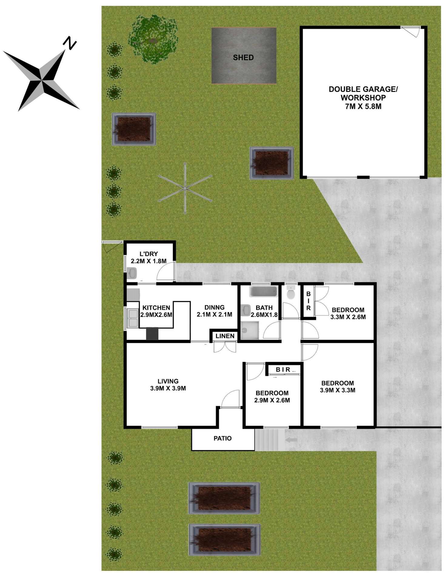 Floorplan of Homely house listing, 21 Palm Street, Girraween NSW 2145