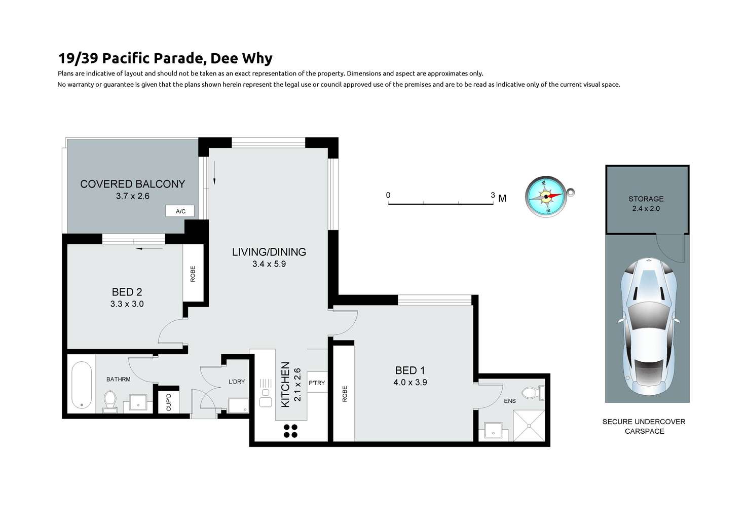 Floorplan of Homely apartment listing, 19/39 Pacific Parade, Dee Why NSW 2099