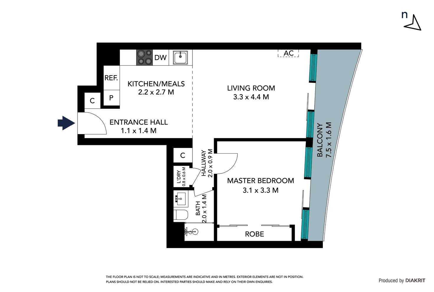 Floorplan of Homely apartment listing, 2507/50 Albert Road, South Melbourne VIC 3205