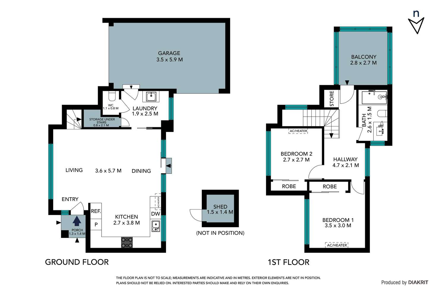 Floorplan of Homely townhouse listing, 2/3 Cool Street, Reservoir VIC 3073