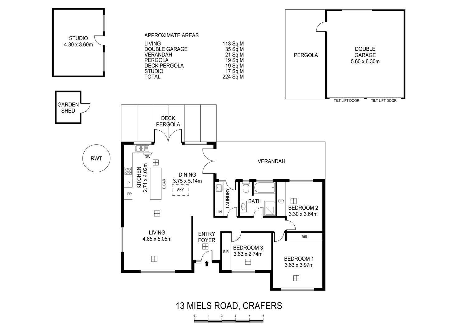 Floorplan of Homely house listing, 13 Miels Road, Crafers SA 5152