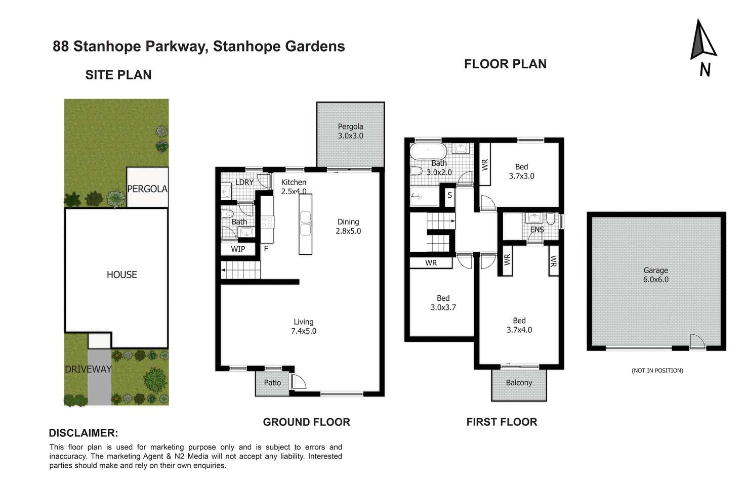 Floorplan of Homely house listing, 88 Stanhope Parkway, Stanhope Gardens NSW 2768