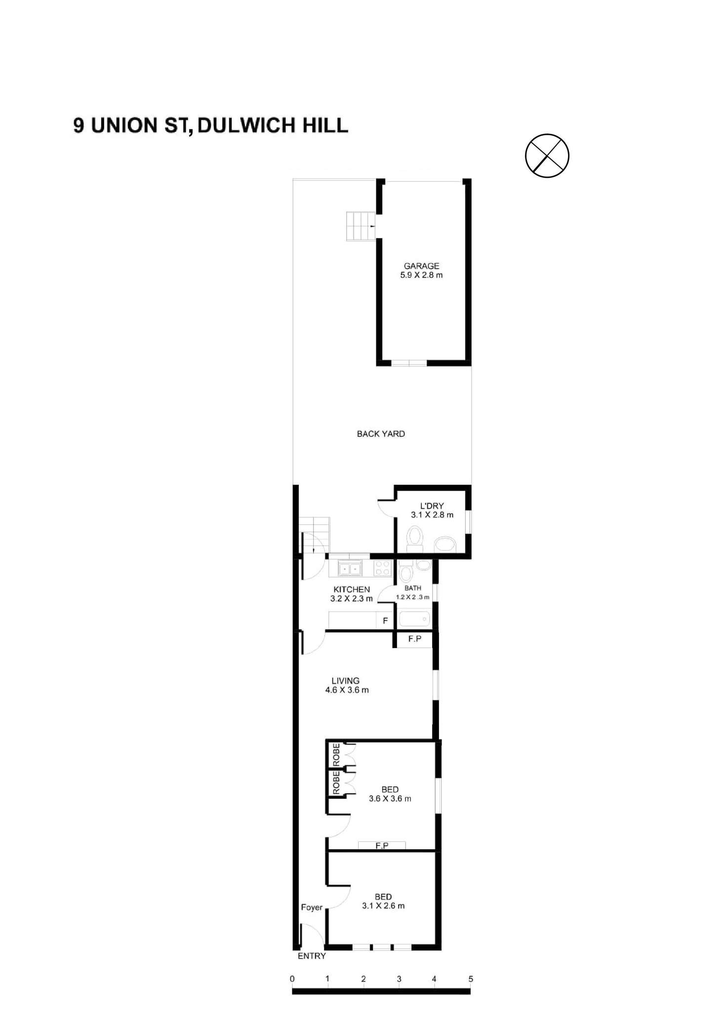 Floorplan of Homely semiDetached listing, 9 Union Street, Dulwich Hill NSW 2203