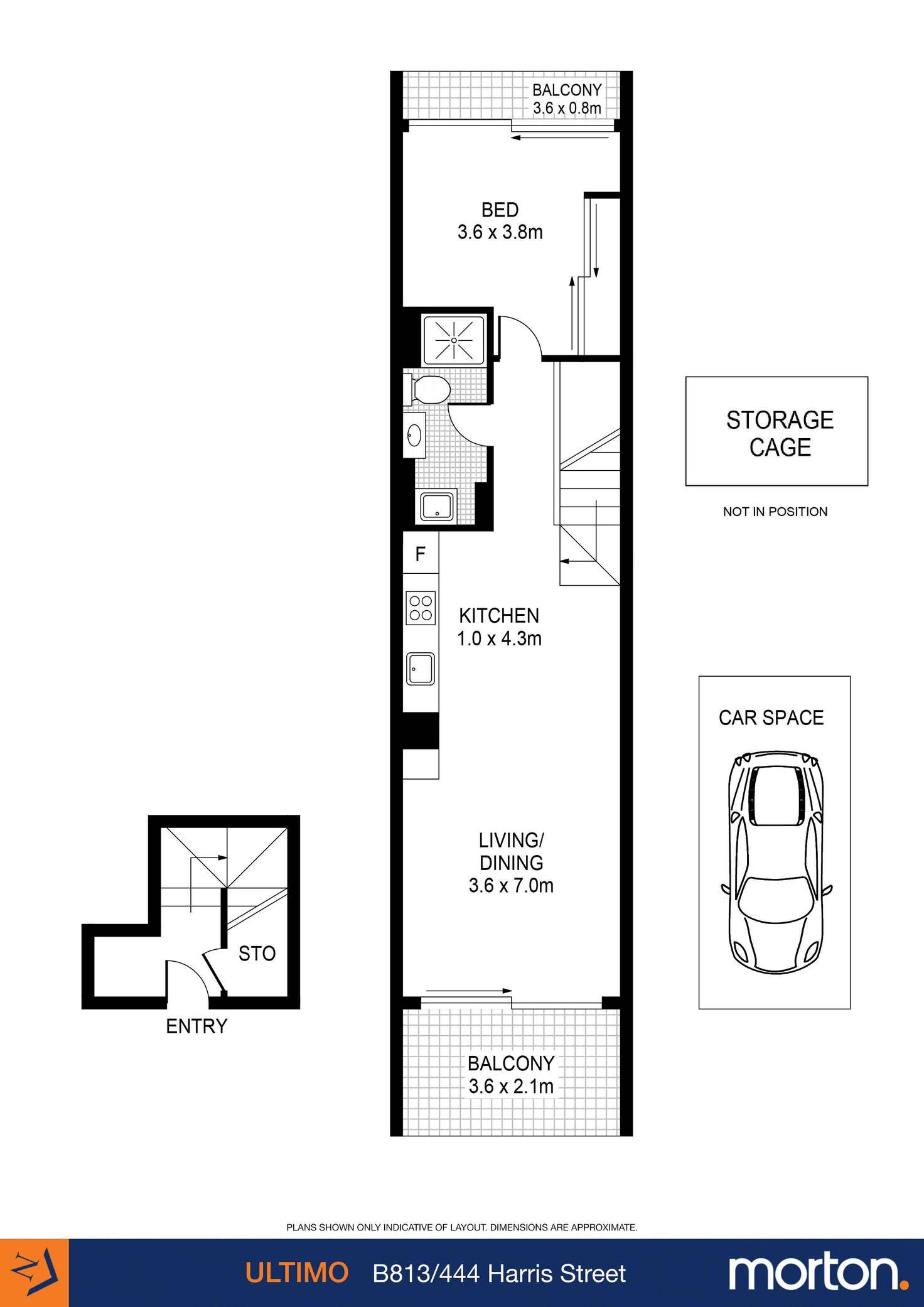 Floorplan of Homely apartment listing, B813/444 Harris Street, Ultimo NSW 2007