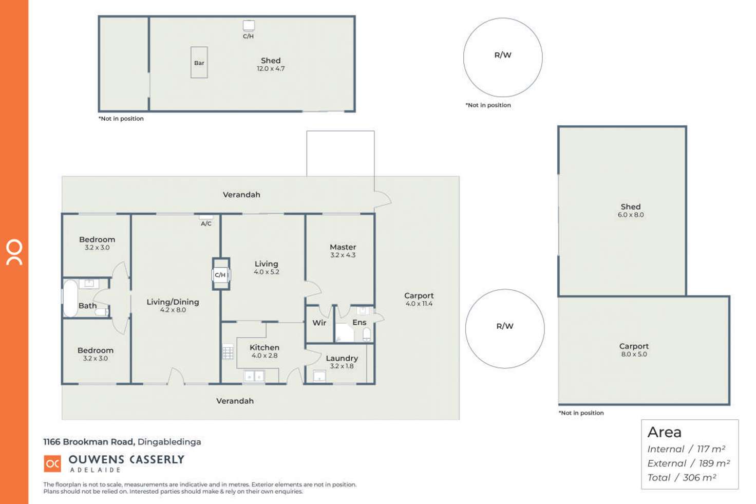 Floorplan of Homely acreageSemiRural listing, 1166 Brookman Road, Dingabledinga SA 5172