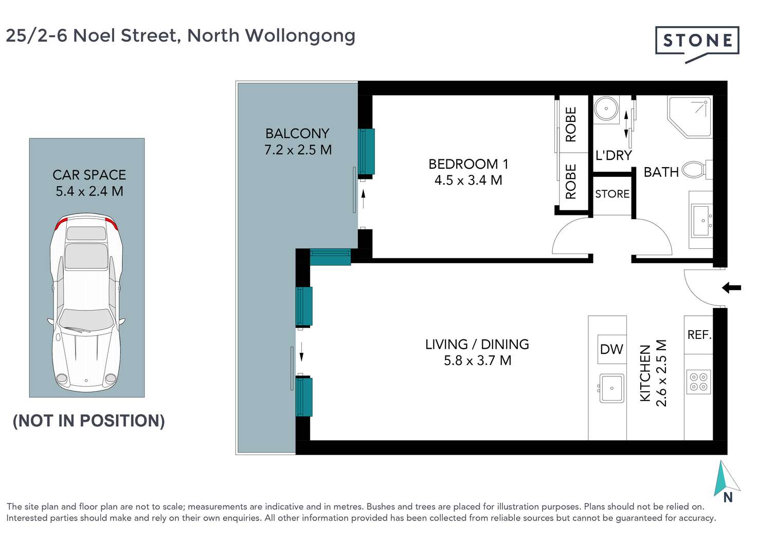 Floorplan of Homely apartment listing, 25/2-6 Noel Street, North Wollongong NSW 2500