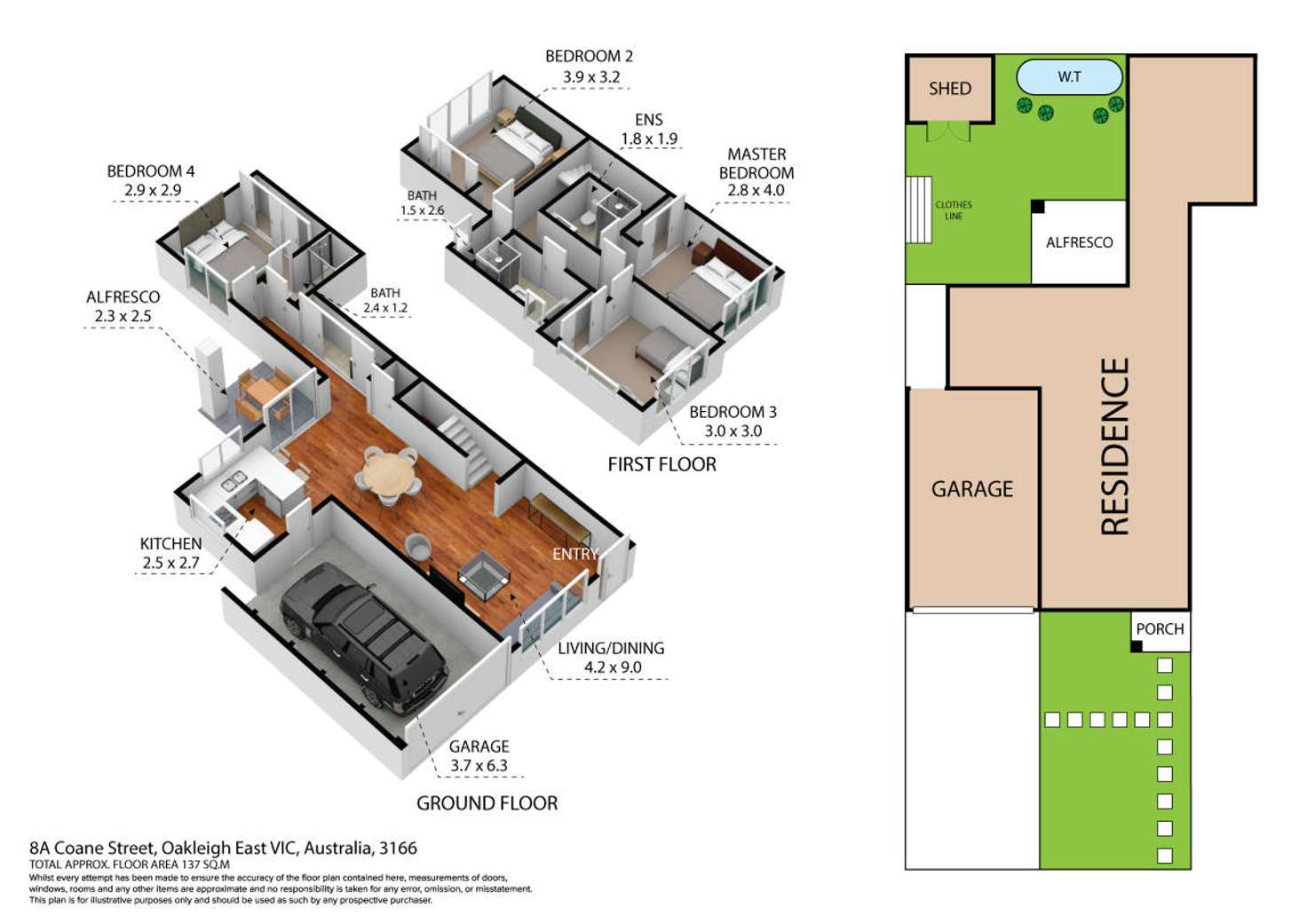 Floorplan of Homely townhouse listing, 8A Coane Street, Oakleigh East VIC 3166