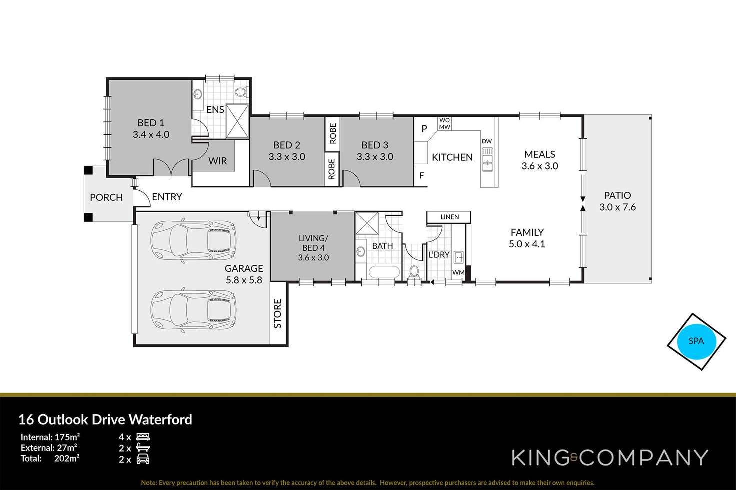 Floorplan of Homely house listing, 16 Outlook Drive, Waterford QLD 4133