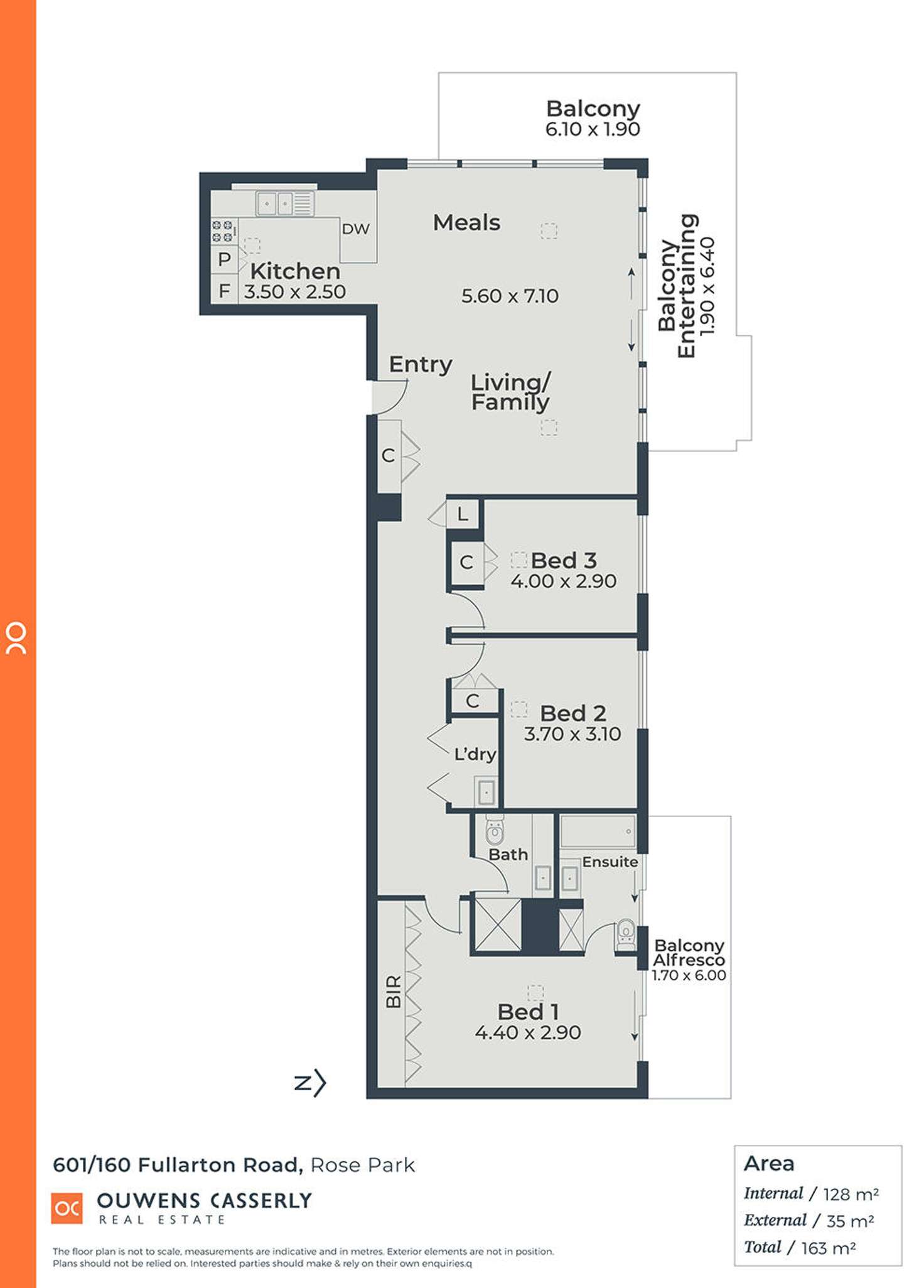 Floorplan of Homely unit listing, 601/160 Fullarton Road, Rose Park SA 5067