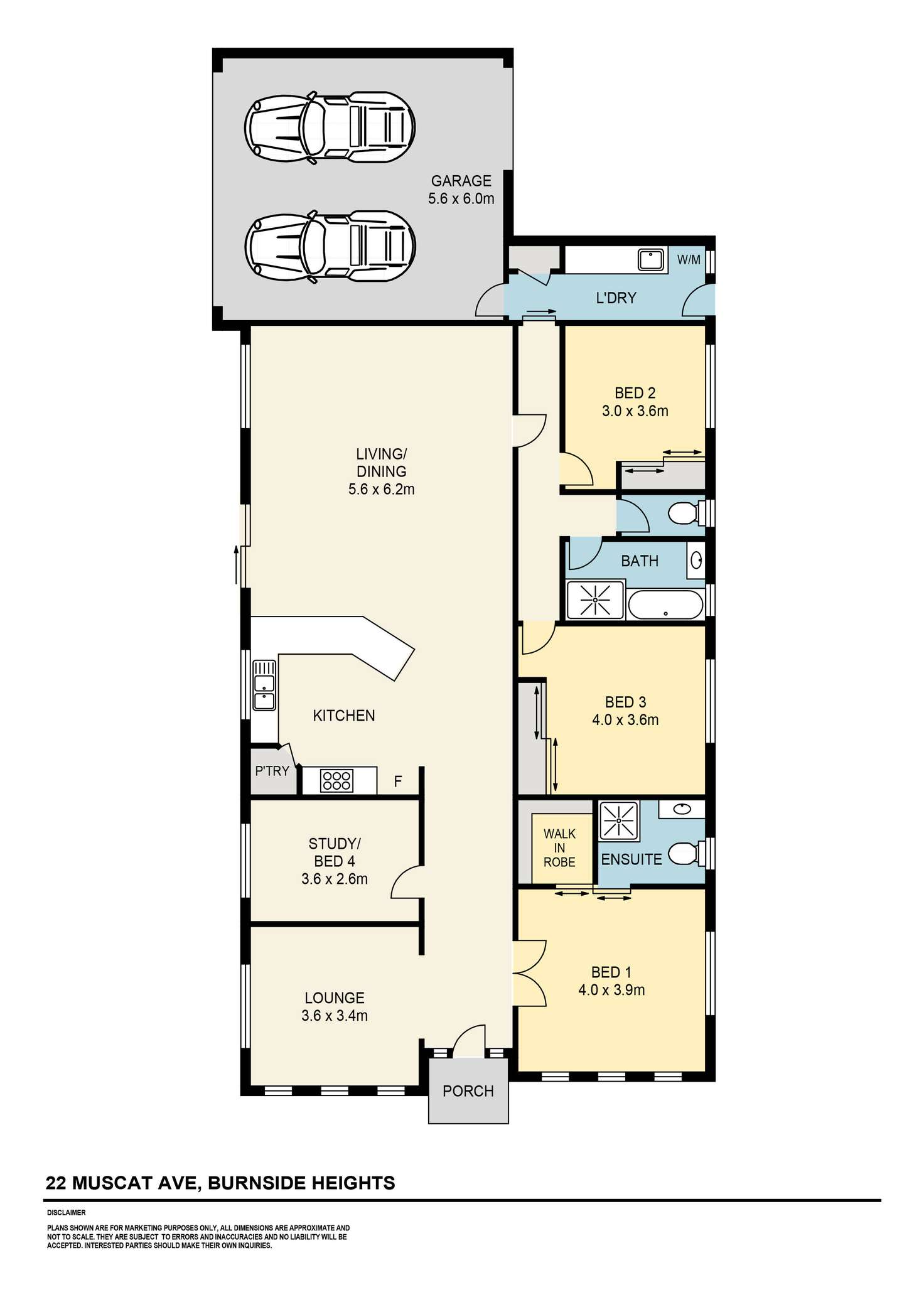 Floorplan of Homely house listing, 22 Muscat Avenue, Burnside Heights VIC 3023