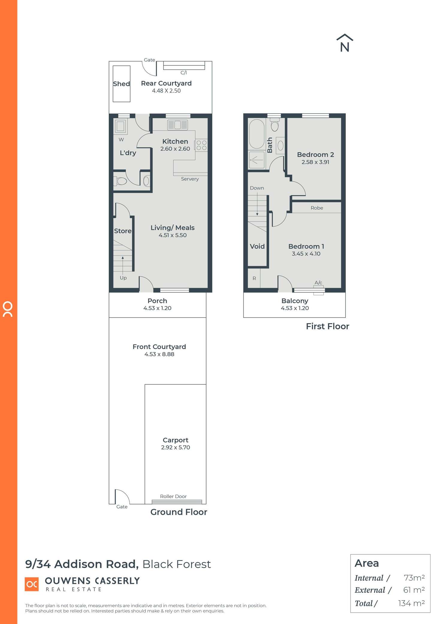 Floorplan of Homely townhouse listing, 9/34 Addison Road, Black Forest SA 5035